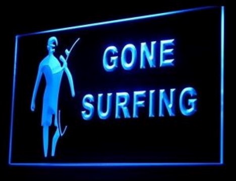 Gone Surfing LED Neon Sign